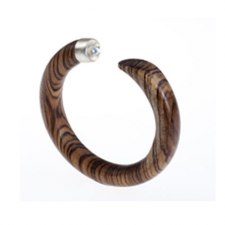 Wooden bangle/silver bangle 