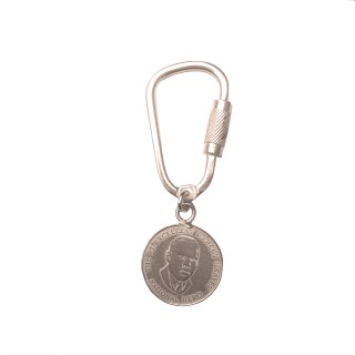 Marcus Garvey key ring in sterling silver